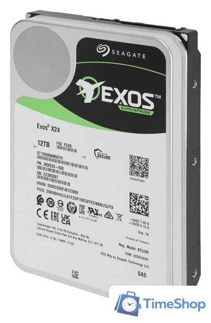 Жесткий диск Seagate Exos X24 12TB ST12000NM007H - Изображение №2 — Интернет-магазин Time-Shop
