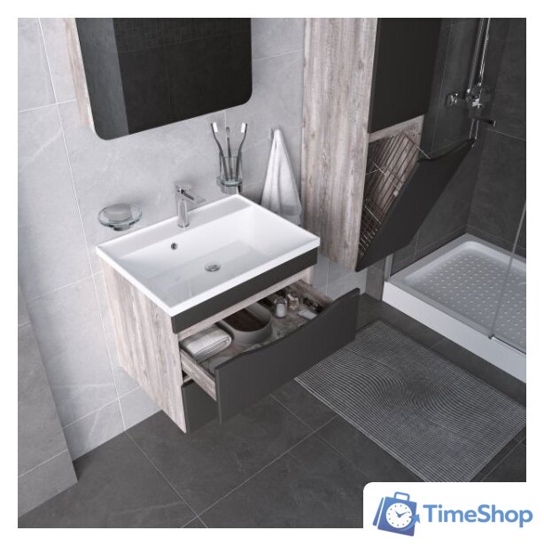  Grossman Тумба под умывальник Талис 80 см (графит) - Изображение №2 — Интернет-магазин Time-Shop