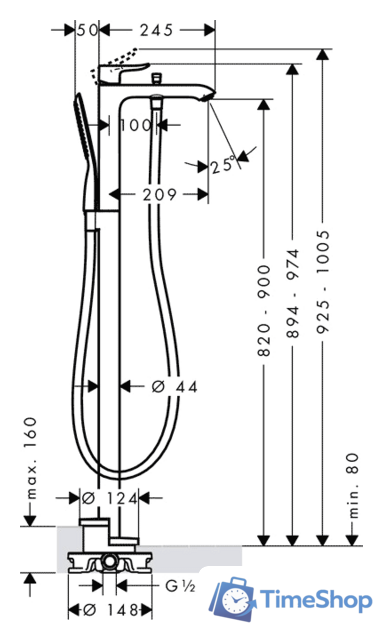 Смеситель Hansgrohe Metris [31471000] - Изображение №2 — Интернет-магазин Time-Shop