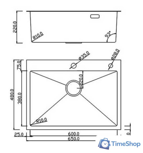 Кухонная мойка Roxen Simple 560220-65 - Изображение №14 — Интернет-магазин Time-Shop