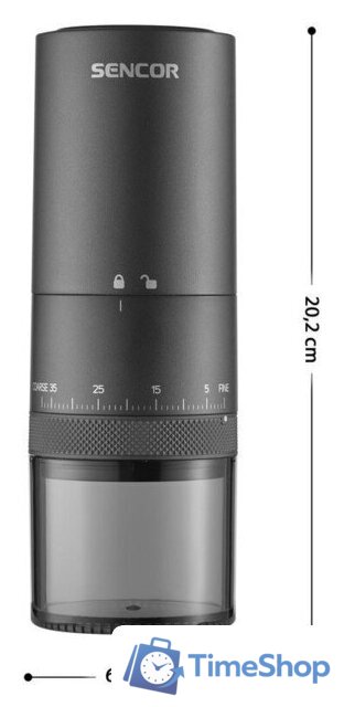 Аккумуляторная кофемолка Sencor SCG 4000BK - Изображение №3 — Интернет-магазин Time-Shop