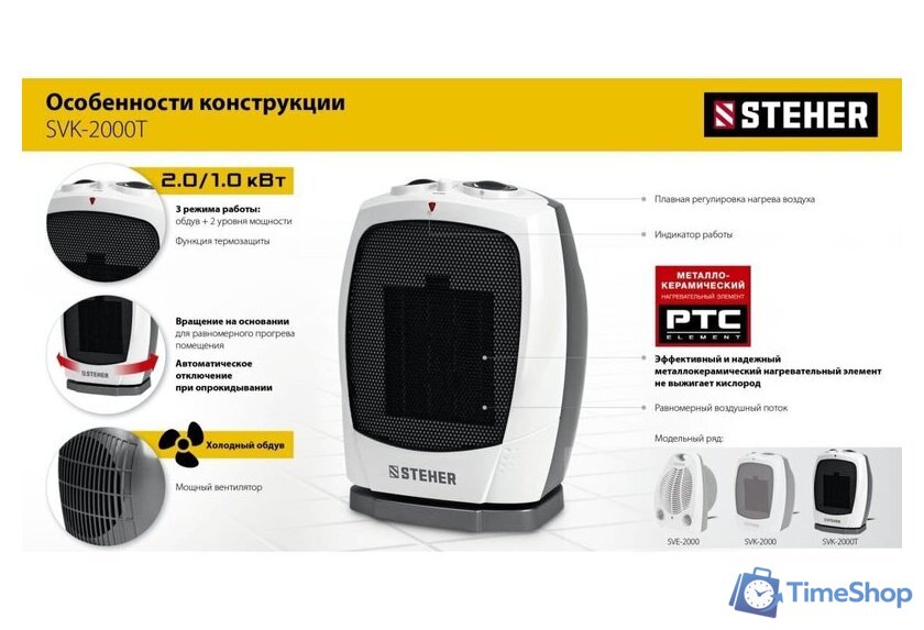 Тепловентилятор Steher SVK-2000T - Изображение №13 — Интернет-магазин Time-Shop