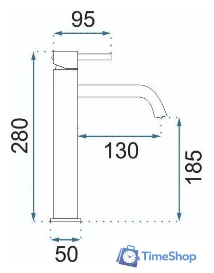 Смеситель Rea Lungo REA-B6321 (розовое золото) - Изображение №6 — Интернет-магазин Time-Shop