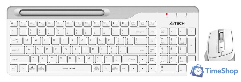 Офисный набор A4Tech Fstyler FB2535C (белый) - Изображение №1 — Интернет-магазин Time-Shop