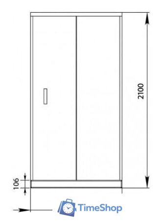 Душевая дверь Aquanet Alfa NAA6121 160 (прозрачное стекло) - Изображение №2 — Интернет-магазин Time-Shop