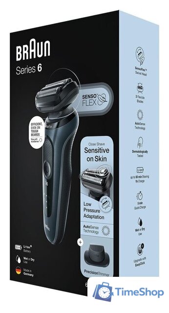 Электробритва Braun Series 6 61-N1200s Wet & Dry - Изображение №2 — Интернет-магазин Time-Shop