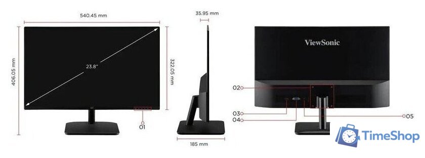 Монитор ViewSonic VA2432-H-2 - Изображение №8 — Интернет-магазин Time-Shop