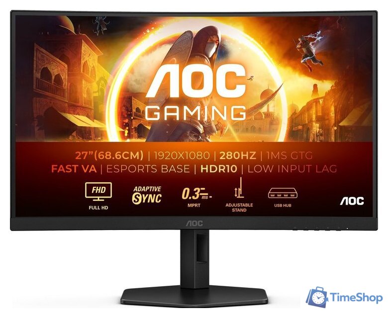 Игровой монитор AOC Gaming C27G4ZXU - Изображение №2 — Интернет-магазин Time-Shop