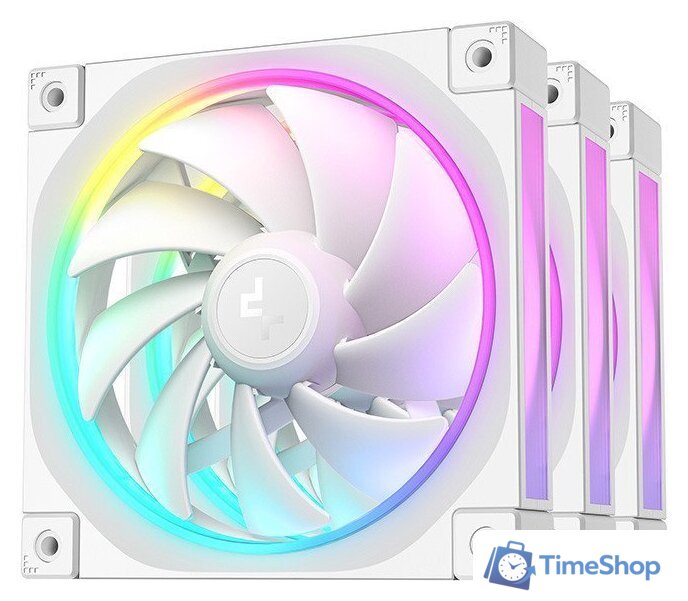 Комплект вентиляторов для корпуса DeepCool FL12 WH-3 IN 1 R-FL12-WHAPN3-G - Изображение №1 — Интернет-магазин Time-Shop