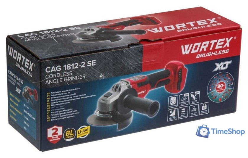 Угловая шлифмашина Wortex CAG 1812-2 SE Solo 1334918 (без АКБ) - Изображение №11 — Интернет-магазин Time-Shop
