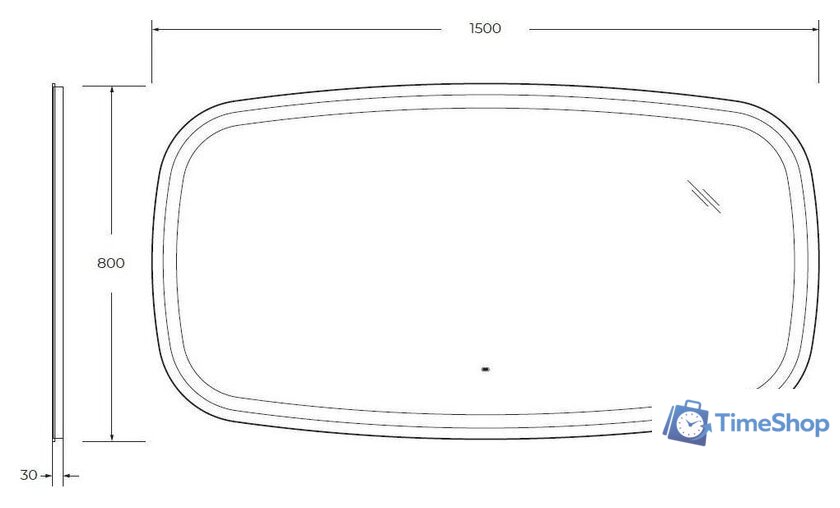  Cezares Зеркало CZR-SPC-MOLVENO-1500-800-MOV - Изображение №2 — Интернет-магазин Time-Shop