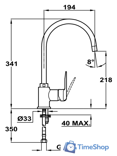 Смеситель TEKA IN 995 Inca (хром) - Изображение №3 — Интернет-магазин Time-Shop