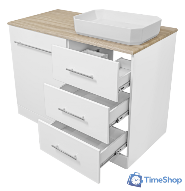  Misty Респект -120 Тумба с 3 ящ. под стиральную машину правая - Э-Рес01120-13ЯП - Изображение №4 — Интернет-магазин Time-Shop