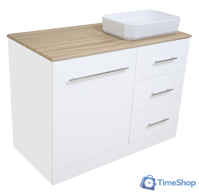  Misty Респект -120 Тумба с 3 ящ. под стиральную машину правая - Э-Рес01120-13ЯП - Изображение №3 — Интернет-магазин Time-Shop