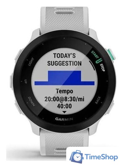 Умные часы Garmin Forerunner 55 (белый) - Изображение №7 — Интернет-магазин Time-Shop