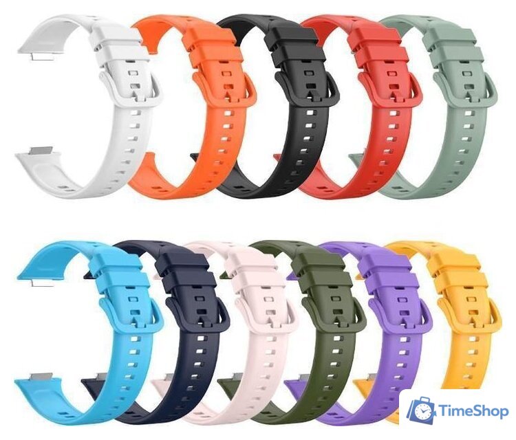 Ремешок Rumi силиконовый для Huawei Watch FIT 2 (фиолетовый) - Изображение №2 — Интернет-магазин Time-Shop