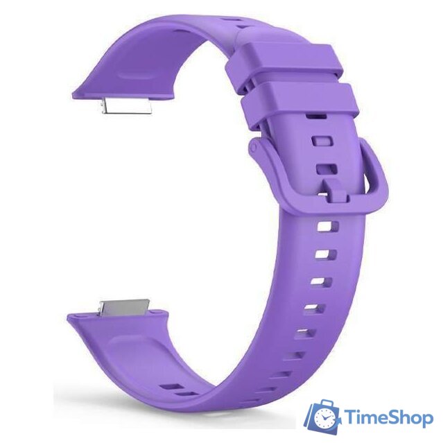 Ремешок Rumi силиконовый для Huawei Watch FIT 2 (фиолетовый) - Изображение №1 — Интернет-магазин Time-Shop