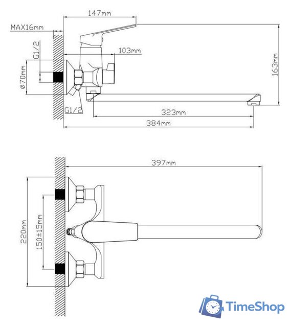 Смеситель Econoce EC0807BL - Изображение №3 — Интернет-магазин Time-Shop