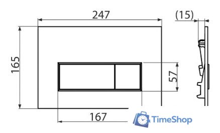 Панель смыва Alcaplast M570 - Изображение №2 — Интернет-магазин Time-Shop