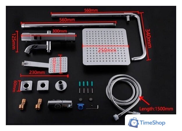 Душевая система  Gappo G2491 (хром) - Изображение №3 — Интернет-магазин Time-Shop