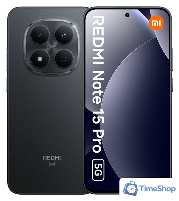 Телефон Xiaomi Redmi Note 15 Pro 5G 8GB/256GB международная версия (черный) - Изображение №1 — Интернет-магазин Time-Shop