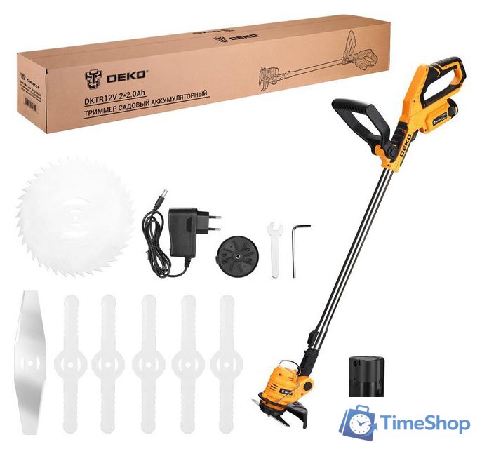Триммер Deko DKTR12V 063-4238-2 (с 2-мя АКБ) - Изображение №1 — Интернет-магазин Time-Shop