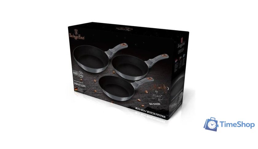 Набор сковород Berlinger Haus Moonlight Edition BH-6169 - Изображение №2 — Интернет-магазин Time-Shop