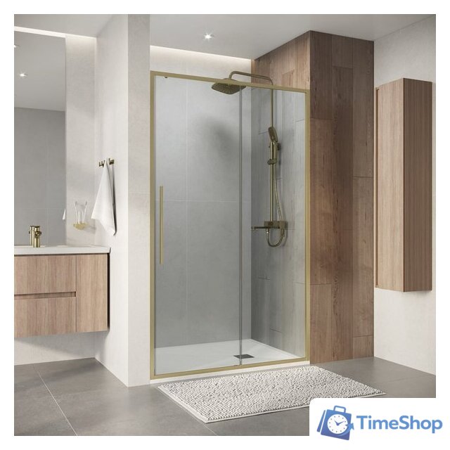 Душевая дверь Niagara Nova NG-44-9ASG 90х195 (золото сатин/прозрачное стекло) - Изображение №8 — Интернет-магазин Time-Shop