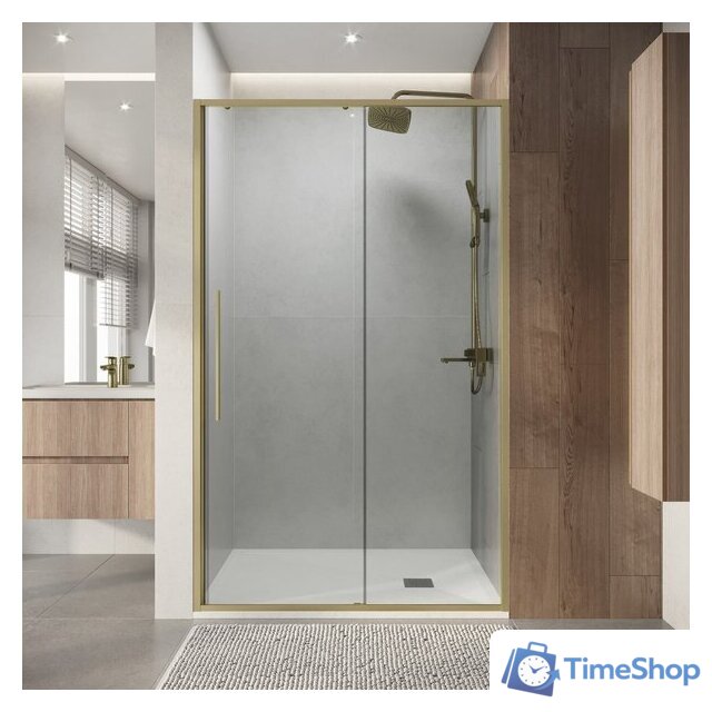 Душевая дверь Niagara Nova NG-44-9ASG 90х195 (золото сатин/прозрачное стекло) - Изображение №9 — Интернет-магазин Time-Shop