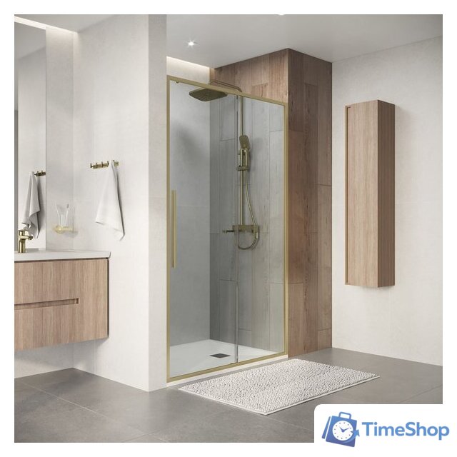 Душевая дверь Niagara Nova NG-44-9ASG 90х195 (золото сатин/прозрачное стекло) - Изображение №10 — Интернет-магазин Time-Shop