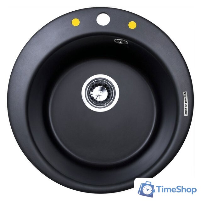 Кухонная мойка Zigmund & Shtain Kreis 480 (черный базальт) - Изображение №1 — Интернет-магазин Time-Shop