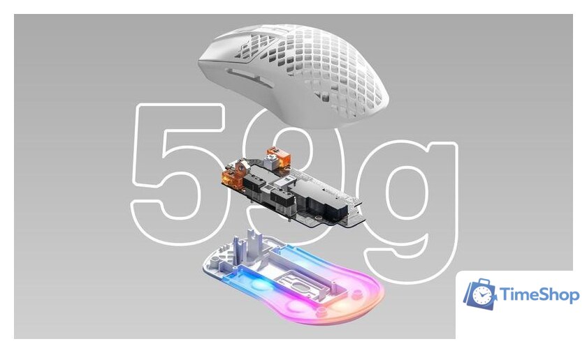 Игровая мышь SteelSeries Aerox 3 2022 Edition (белая) - Изображение №9 — Интернет-магазин Time-Shop