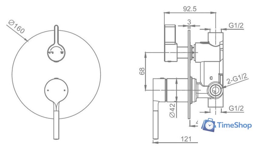 Душевая система  Raglo R20272.093142 - Изображение №3 — Интернет-магазин Time-Shop