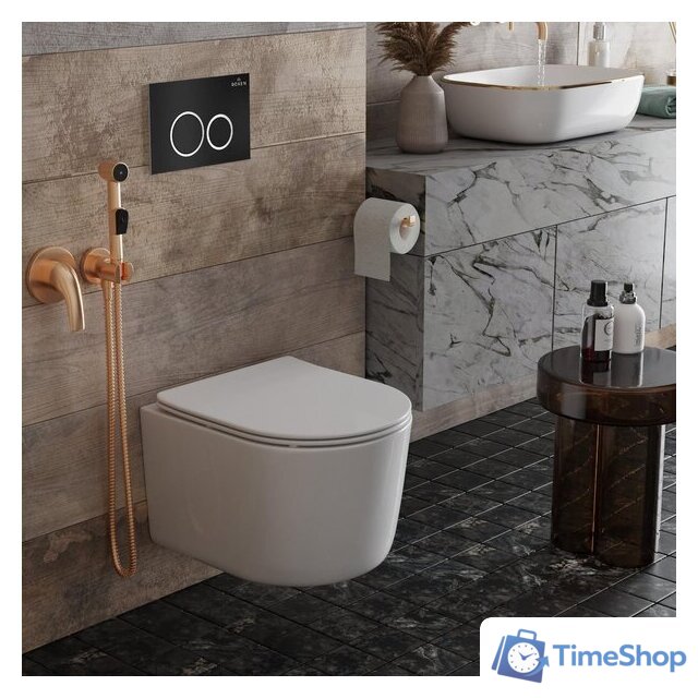 Унитаз подвесной Roxen Simple Compact в комплекте с инсталляцией StounFix Dual Fresh 6 в 1 915792 (кнопка: хром матовый) - Изображение №11 — Интернет-магазин Time-Shop