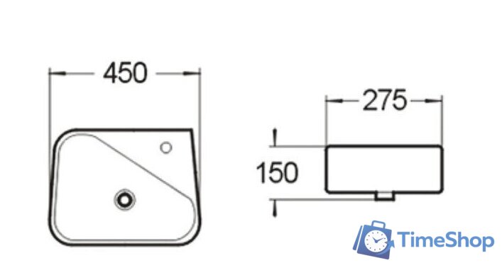 Умывальник SantiLine SL-2017L - Изображение №2 — Интернет-магазин Time-Shop