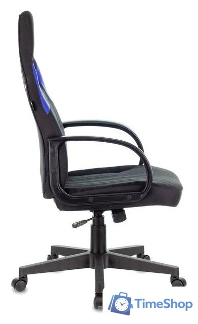 Игровое (геймерское) кресло Zombie RUNNER (черный/синий) - Изображение №3 — Интернет-магазин Time-Shop