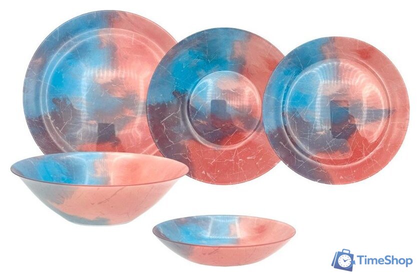 Набор обеденных тарелок Luminarc Brightwave V8576 (19пр) - Изображение №1 — Интернет-магазин Time-Shop