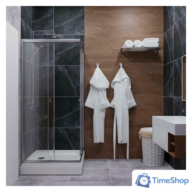 Душевой уголок Triton Вента Хром А1 100х100 без поддона (прозрачное стекло) - Изображение №8 — Интернет-магазин Time-Shop