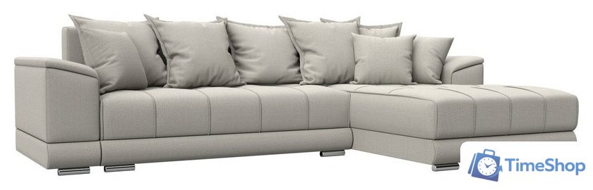 Угловой диван Лига диванов НордСтар правый 122927 (рогожка амур бежевый) - Изображение №1 — Интернет-магазин Time-Shop