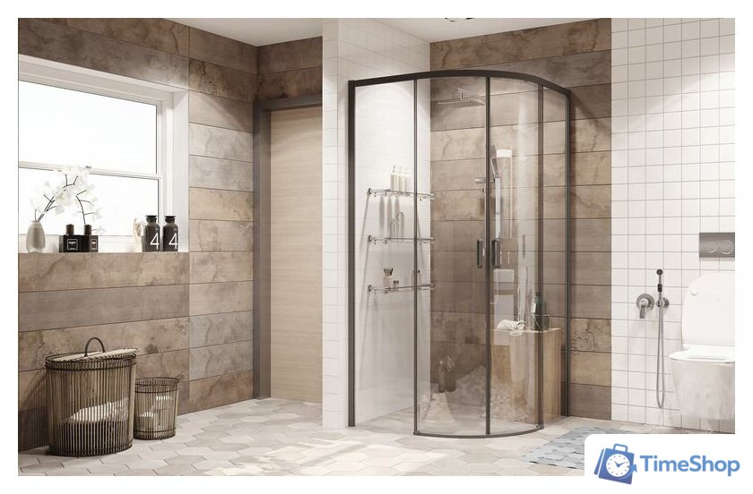 Душевой уголок Ambassador Queen Black 11011202 100х100 - Изображение №2 — Интернет-магазин Time-Shop