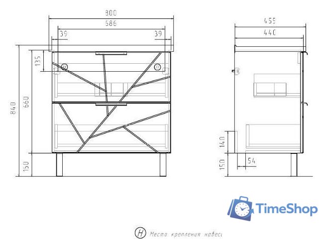  Volna Тумба под умывальник Twing 80.2Y белый - Изображение №10 — Интернет-магазин Time-Shop