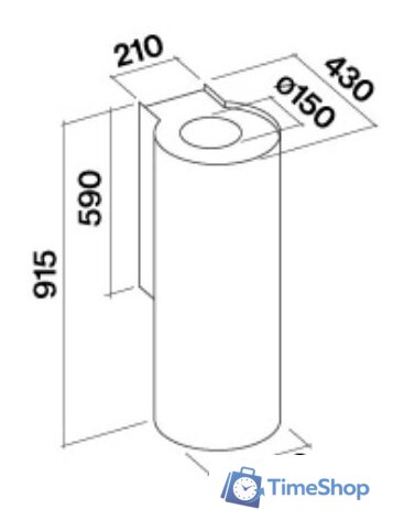 Кухонная вытяжка Falmec Polar/Black Design 35 800 м3/ч (черный) - Изображение №2 — Интернет-магазин Time-Shop