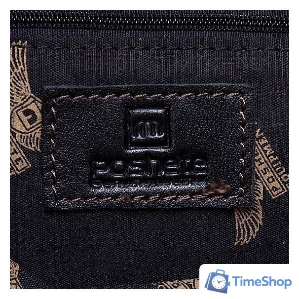 Портфель Poshete 253-7501-24-BLK (черный) - Изображение №7 — Интернет-магазин Time-Shop