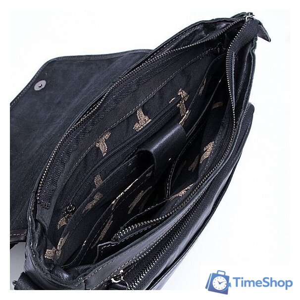 Портфель Poshete 253-7501-24-BLK (черный) - Изображение №4 — Интернет-магазин Time-Shop