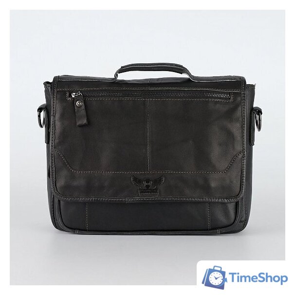 Портфель Poshete 253-7501-24-BLK (черный) - Изображение №1 — Интернет-магазин Time-Shop