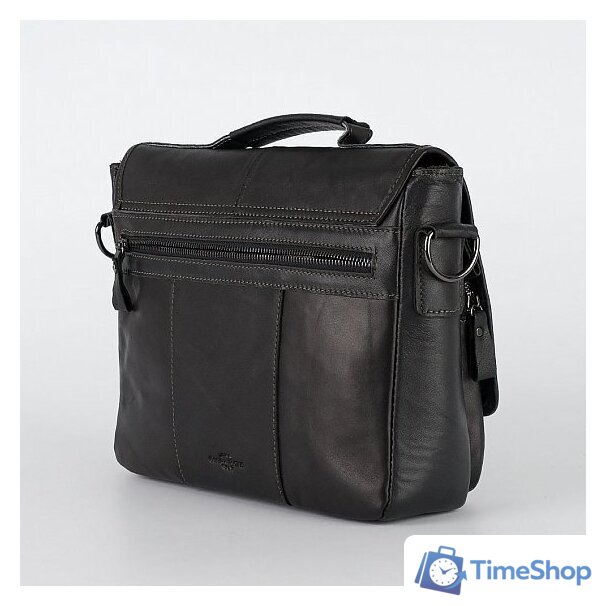 Портфель Poshete 253-7501-24-BLK (черный) - Изображение №3 — Интернет-магазин Time-Shop