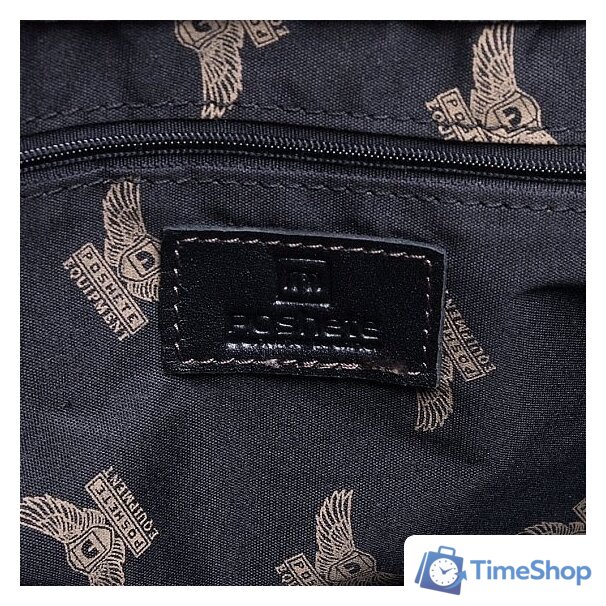 Портфель Poshete 253-7501-24-BLK (черный) - Изображение №8 — Интернет-магазин Time-Shop