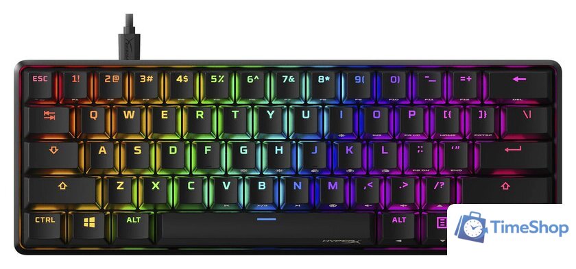 Клавиатура HyperX Alloy Origins 60 (HyperX Aqua, нет кириллицы) - Изображение №1 — Интернет-магазин Time-Shop