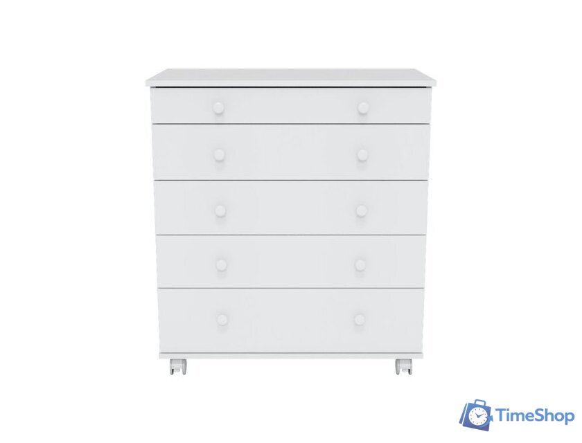 Детский комод Incanto Oskar V 800/5 PK-0004/0 (белый) - Изображение №2 — Интернет-магазин Time-Shop