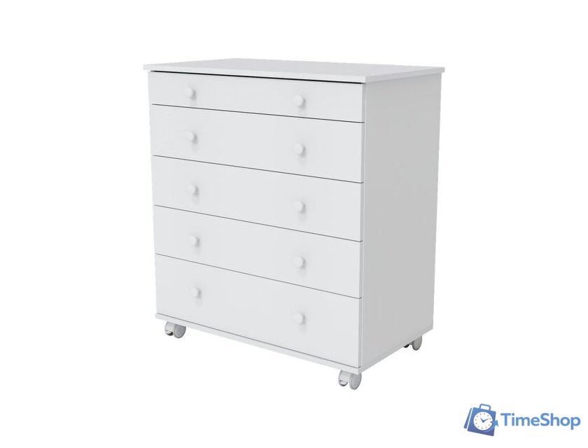 Детский комод Incanto Oskar V 800/5 PK-0004/0 (белый) - Изображение №5 — Интернет-магазин Time-Shop